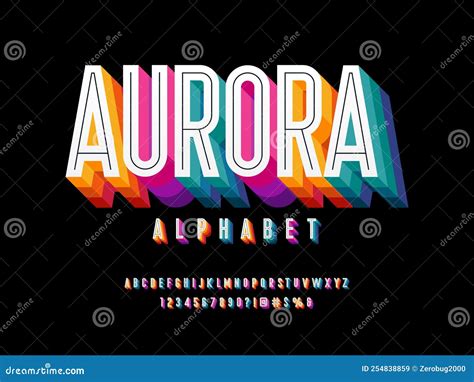 Colorful Font Stock Vector Illustration Of Trendy Character