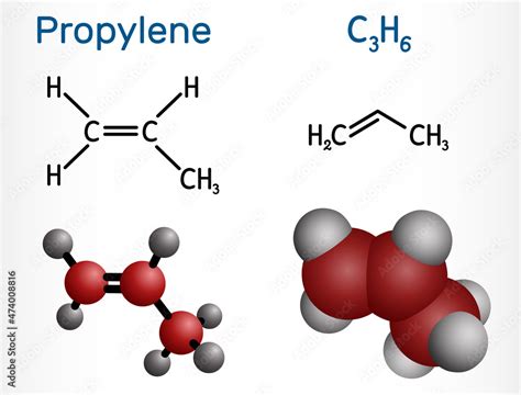 Propene Propylene Molecule It Is Simplest Member Of The Alkene Class