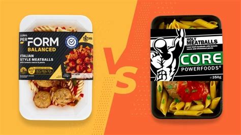 Coles Perform Vs Core Powerfoods Mealprep