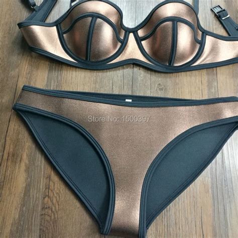 Brand Push Up Neoprene Bikini Triangle Neoprene Swimwear High