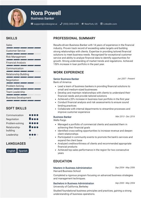 Business Banker Resume Example For 2024 Examples And Free Templates