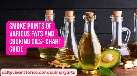 Smoke Points Of Various Fats And Cooking Oils Chart Guide Salty Vixen Official Website