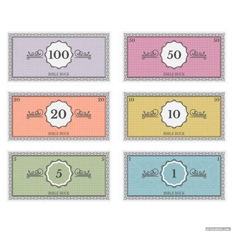 Printable Bible Bucks