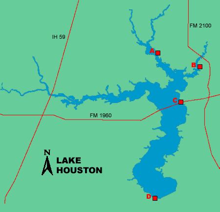 Map Of Lake Houston - Draw A Topographic Map