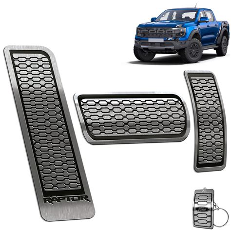 Descanso Pedaleiras em Aço Inox Ranger Raptor 2024 2025 THREE PARTS