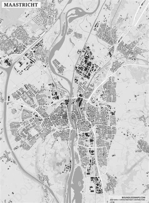 Maastricht Modern Atlas Vector Map Boundless Maps