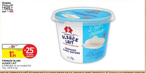 Promo Fromage Blanc Alsace Lait chez Intermarché Hyper iCatalogue fr