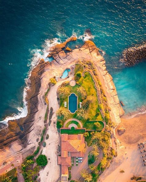 Playa El Duque Tenerife Canary Islands Castle Aerial