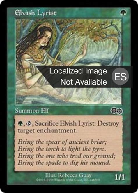 Lirista élfica Elvish Lyrist · Urzas Saga Usg 248 · Scryfall