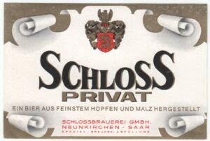 Drink Label Schloss Privat Schlossbrauerei Neunkirchen Germany