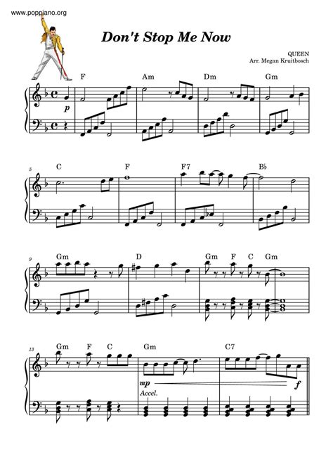 Queen Don T Stop Me Now Sheet Music Pdf クイーン Free Score Download ★