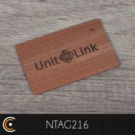 Custom NFC Card NXP NTAG216 Sapele Front Engraving NFC CARDS