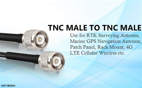 NETBOON Flexible RG 58 Cable With TNC Male To TNC Male Connector For