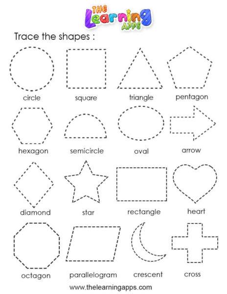 Download Our Free Shapes Tracing Worksheet For Kids