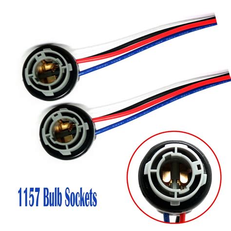 2pcs 1157 Bulb Socket Automotive Led Brake Light 1157 Socket Wire Harness Bay15d Lamp Holder