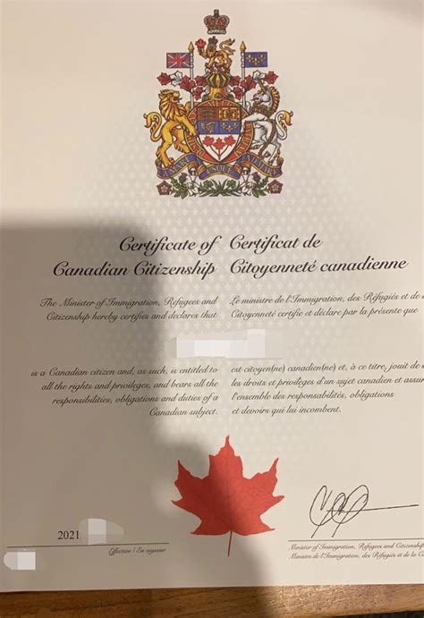 My certificate of Canadian citizenship! : r/PassportPorn