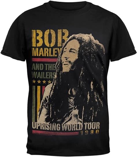 Bob Marley And The Wailers T Shirt Noir Medium Amazon Fr Mode