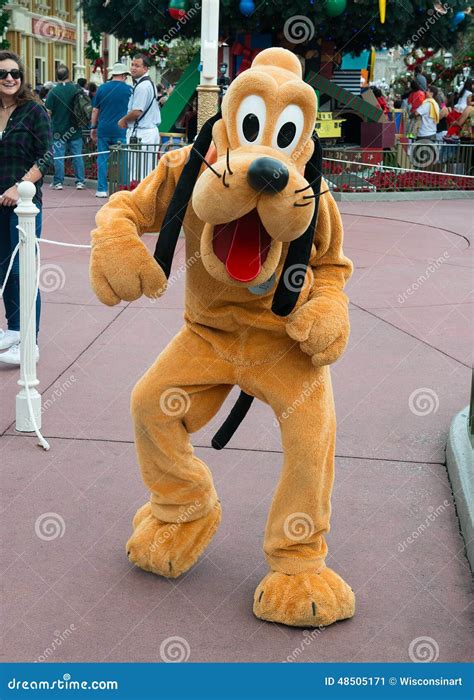 Disney Pluto Character Costume At Disneyland Parade Editorial Photo ...