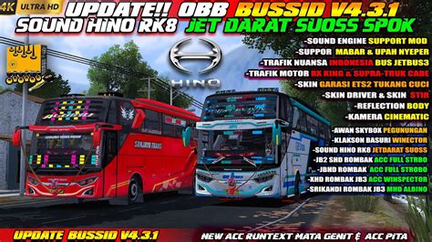 UPDATE BUSSID V4 3 1 OBB BUSSID V4 3 1 TERBARU SOUND HINO RK8 JET