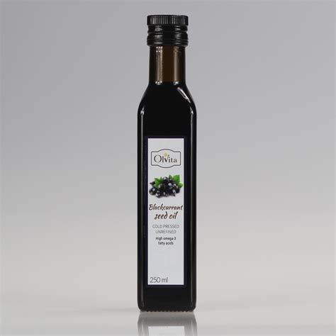 Blackcurrant Seed Oil Cold Pressed And Crude Ol Vita Capacity 250 Ml