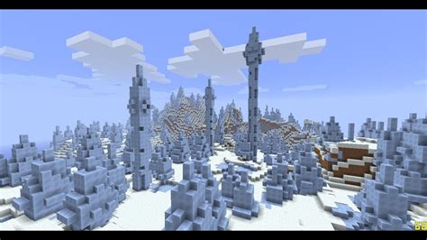 Minecraft 17 Ice Spikes Plains Biome Amazing Youtube