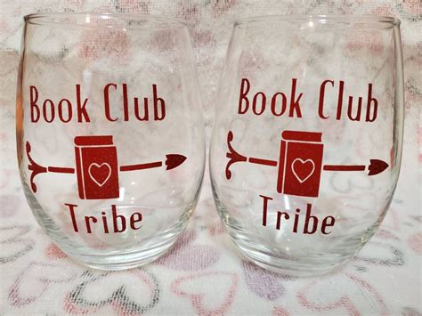 Book Club Wine Glasses | Etsy