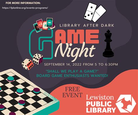 Library After Dark Board Game Night La Arts