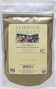 Amazon Starwest Botanicals Organic Plantain Leaf Powder Ounces