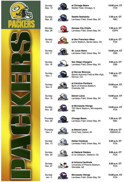 Green Bay Packers Schedule 2015 Wallpaper - WallpaperSafari