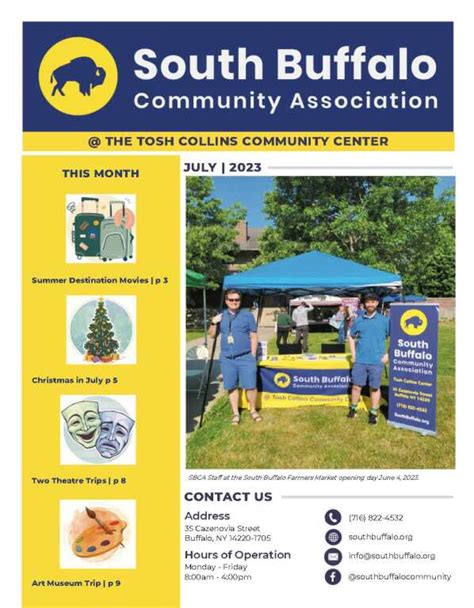 July Newsletter Is Out South Buffalo Community Association