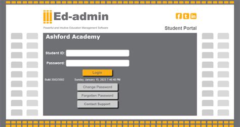 Student Portal Login - Ashford Academy