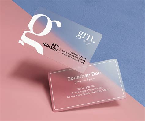 Frosted Plastic Business Card Printing Print Custom Frosted Plastic Business Cards Online