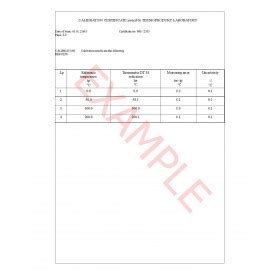 Manufacturer Calibration Certificate For Digital Thermometers And Data