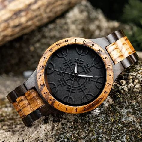 Montre En Bois Vegvisir Univers Viking