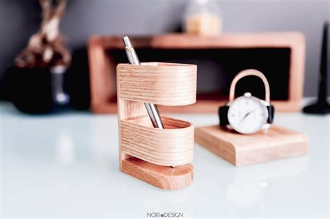 Modern Luxury Pen Holder Storage Made From Solid Oak Etsy Uk