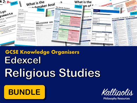 Gcse Edexcel Religious Studies Knowledge Organisers Revision Pack