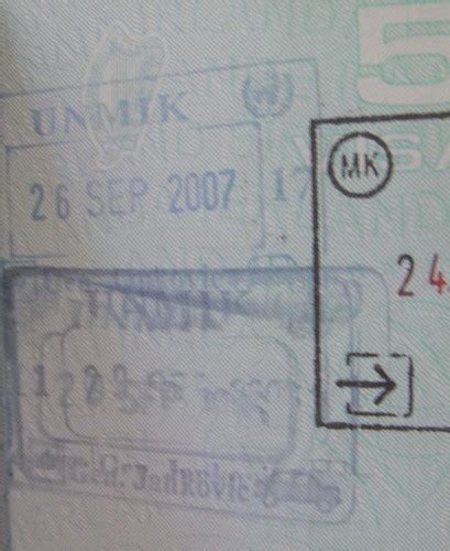 Unmik Kosovo Passport Stamp For The Lonely Planet Collec Flickr