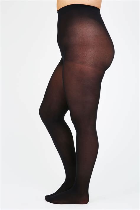 Black 40 Denier Opaque Tights Plus Size 16 20 22 26 28 32