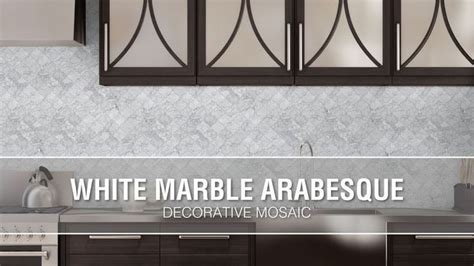 Elida Ceramica White Marble Arabesque 12 In X 12 In Glossy Natural