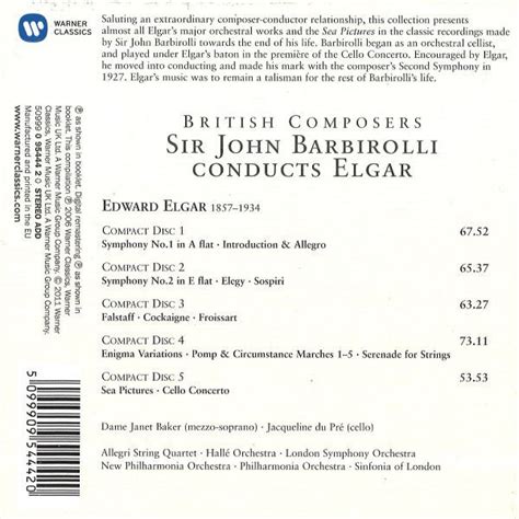 Barbirolli conducts elgar jacqueline du pré dame janet baker