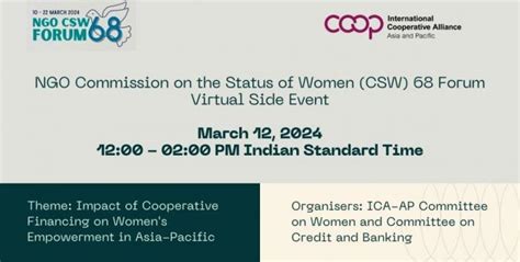 Ngo Commission On The Status Of Women Csw 68 Forum Virtual Side Event International