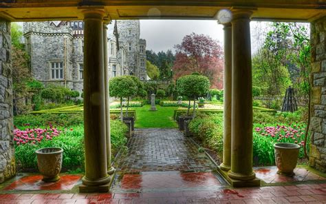 Medieval Castle Courtyard Garden Wallpaper – arthatravel.com