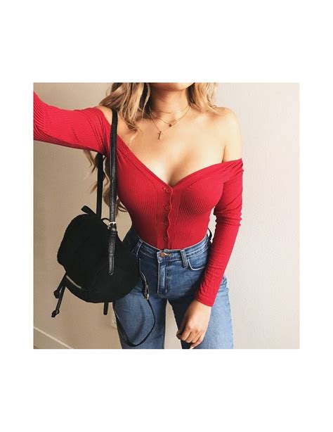 Bodysuit Women 2019 Sexy Bodysuit Autumn V Neck Long Sleeve Casual