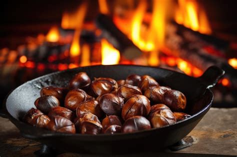 Premium AI Image | Chestnuts roasting on an open fire