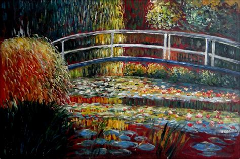 Claude Monet Bridge over Water Lily Pond Repro Hand Painted Oil ...