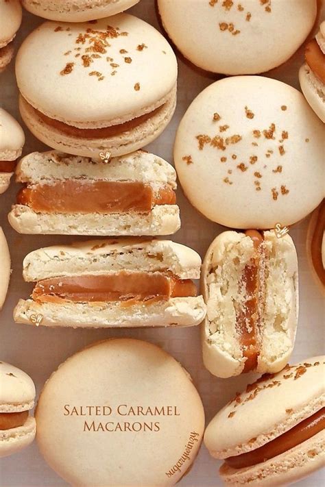 Sugarywinzy Salted Caramel Macarons Macaroon Recipes Macaron Recipe