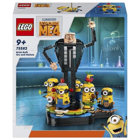 LEGO Despicable Me 75582 Brick-Built Gru and Minions Toy Set | Smyths ...