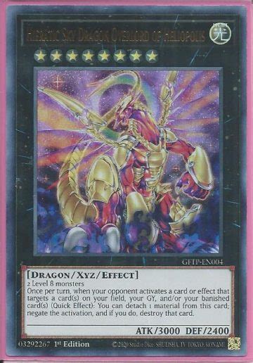 Hieratic Sky Dragon Overlord Of Heliopolis Ultra 1st Edition Hidralistico