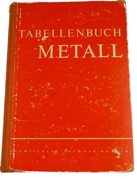 Tabellenbuch Metall Zvab