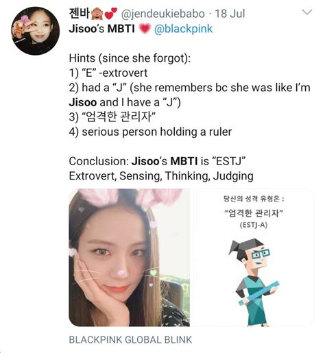 Jisoo Blackpink Mbti Lodge State